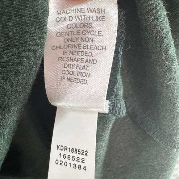 J Jill Dress Women SP Green A-Line Cowl Neck Long Sleeves Side Pockets Over Knee - Picture 14 of 14